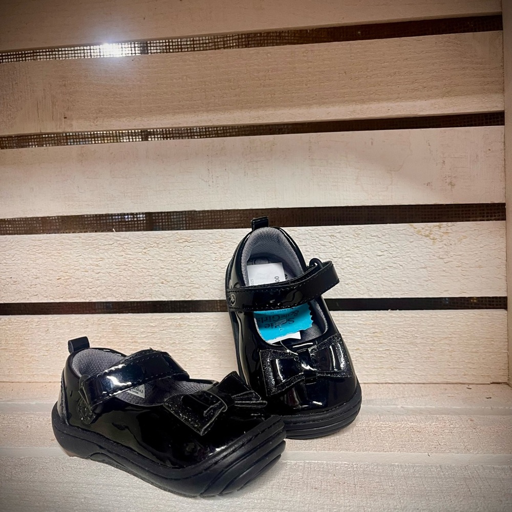 Stride Rite Shiny Black Dress Shoes